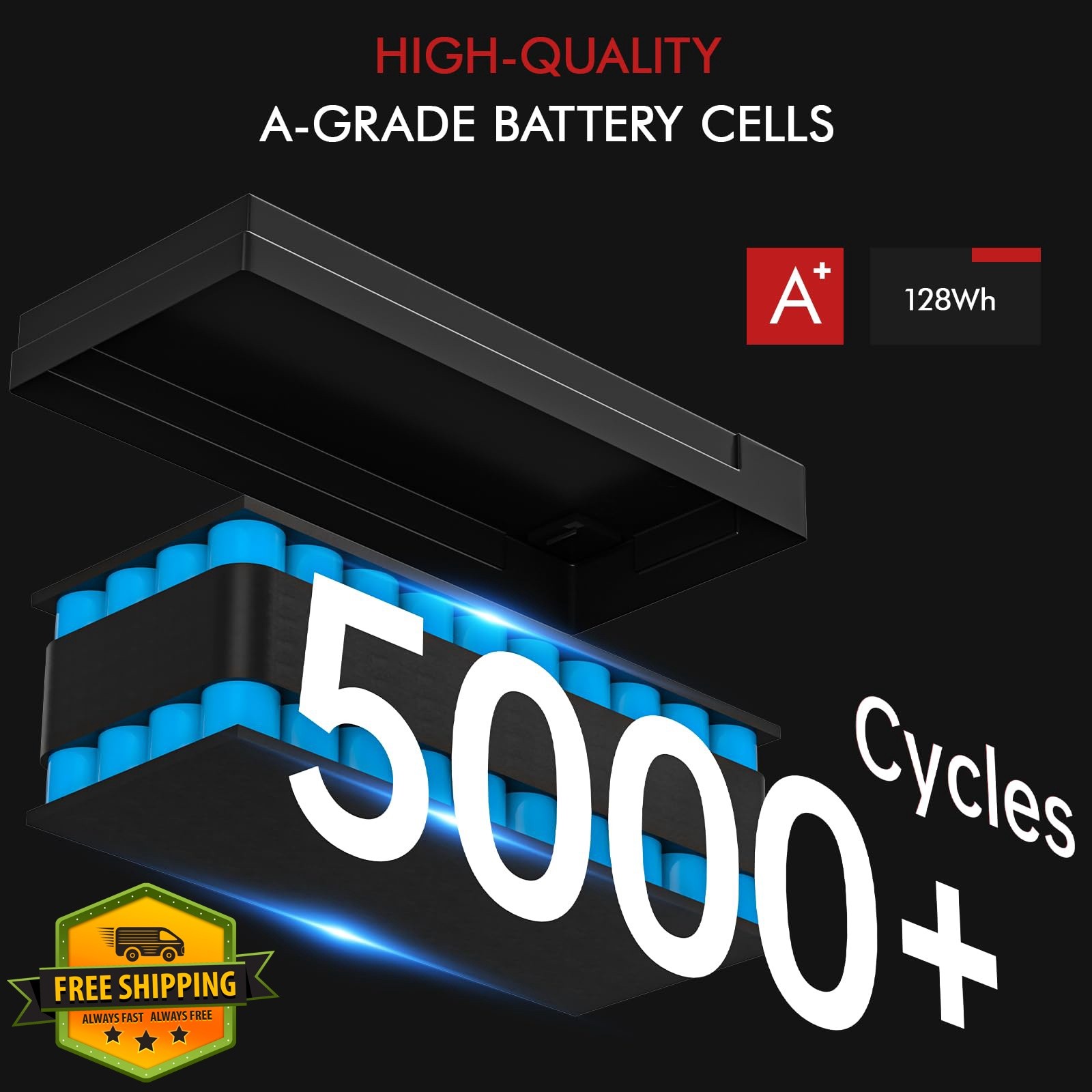 CYCLENBATT 2 Pack 12V 10Ah LiFePO4 Lithium Battery