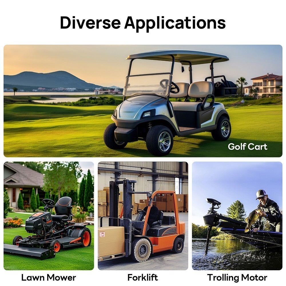 48V 100Ah Lithium Golf Cart Battery Bluetooth for Golf Carts UTV LSV NEV Storage