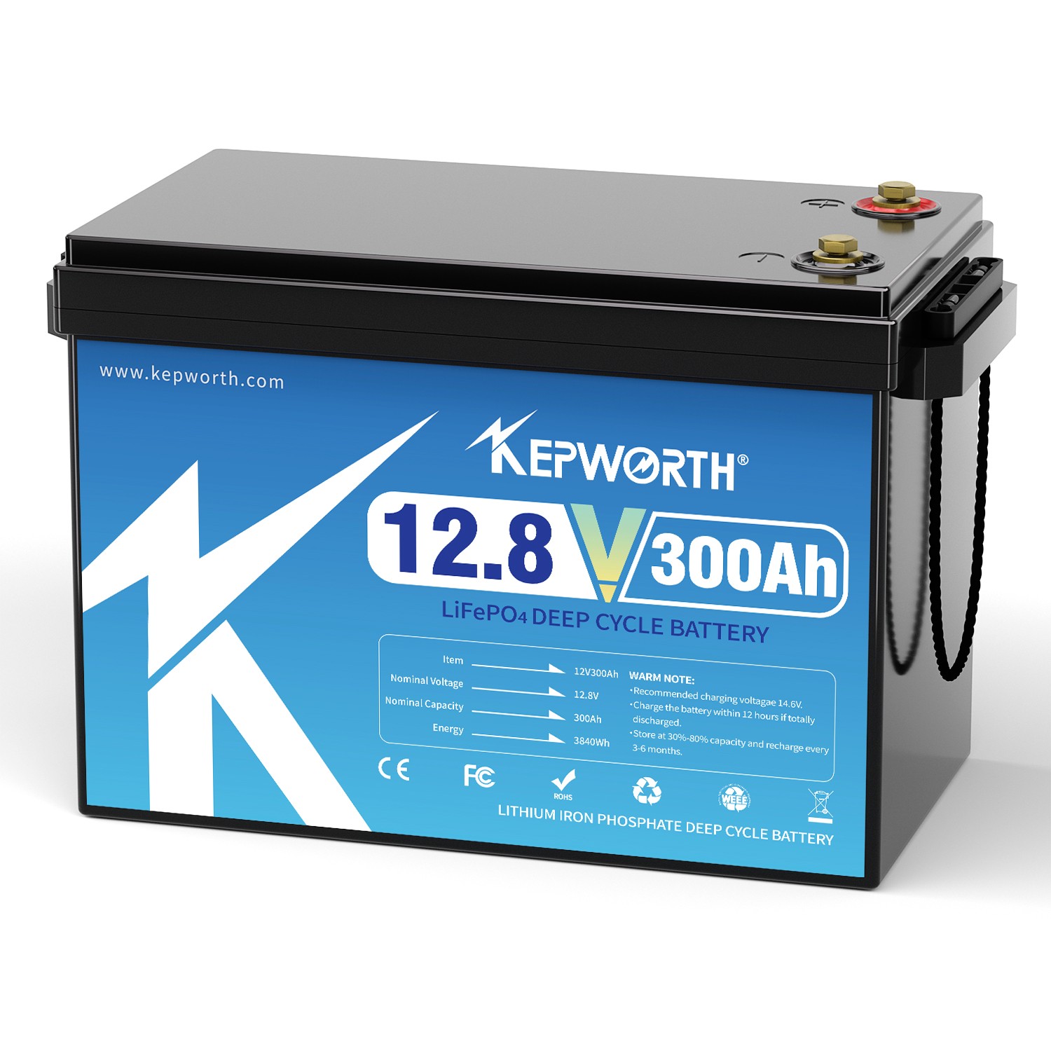 12V 300AH LiFePO4 Lithium Battery BMS 3.84kw RV Solar Boat Off-grid Motor Marine