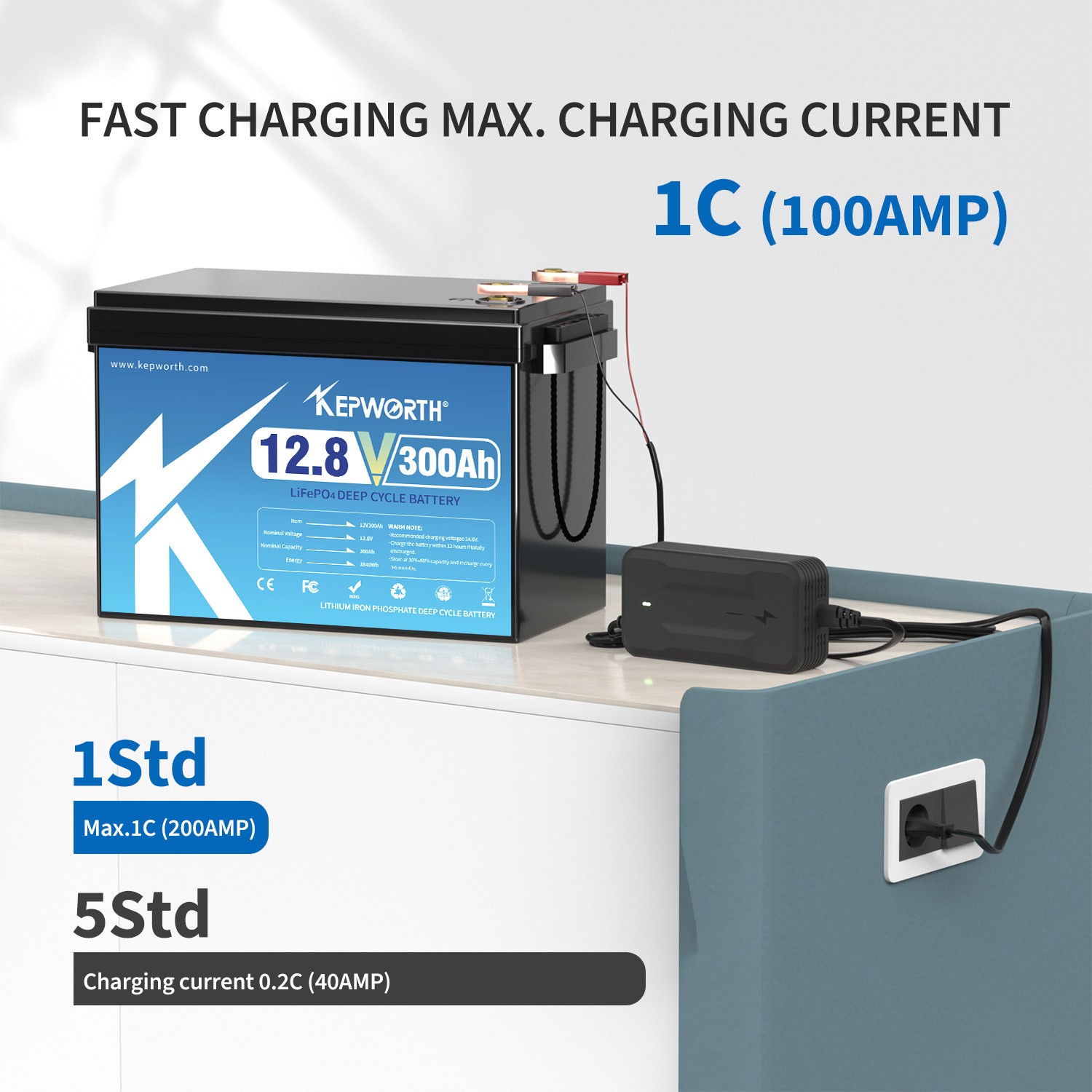 12V 300AH LiFePO4 Lithium Battery BMS 3.84kw RV Solar Boat Off-grid Motor Marine