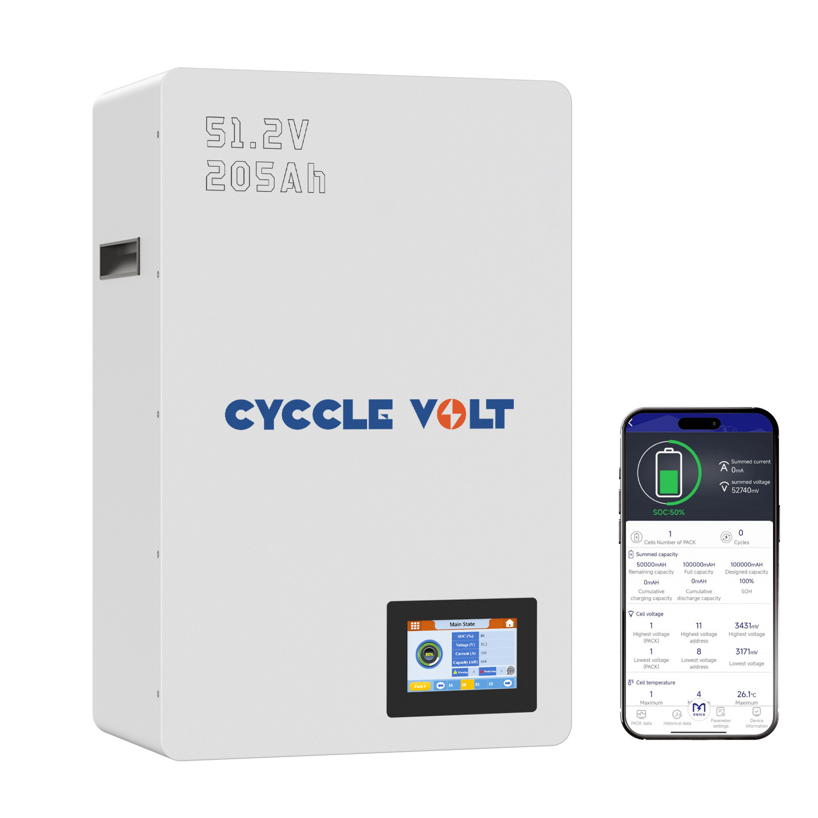 48V 200Ah Deep Cycle Lithium Battery LiFePO4 200A BMS for RV Solar Boat Off-grid