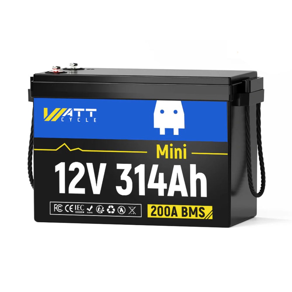 WattCycle 12V 300Ah LiFePO4 Lithium Battery 314Ah Deep Cycle 15000+ RV Camping