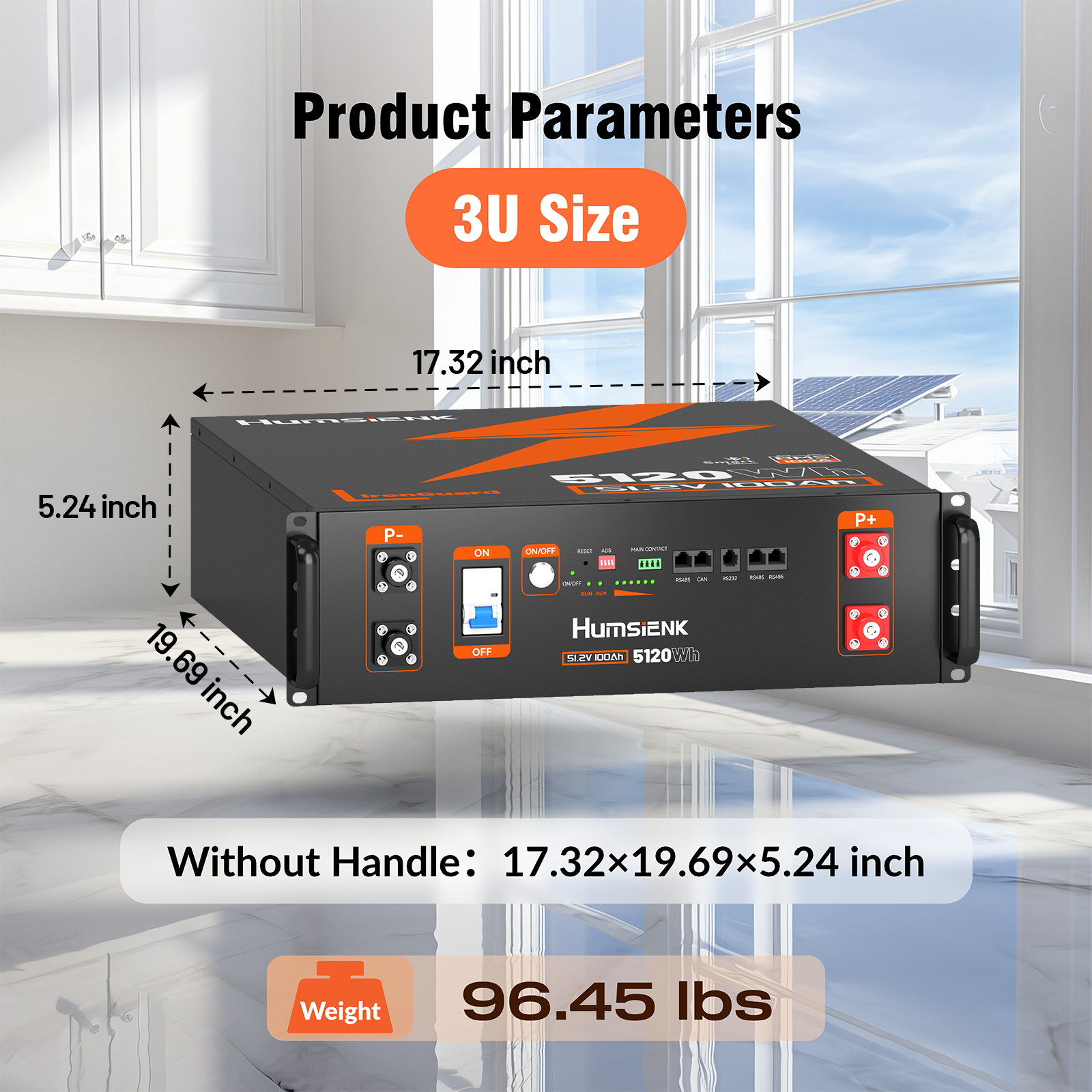 48V 100Ah LiFePO4 Battery 5.12kWh Server Rack BYD Solar Home Energy Storage Lot