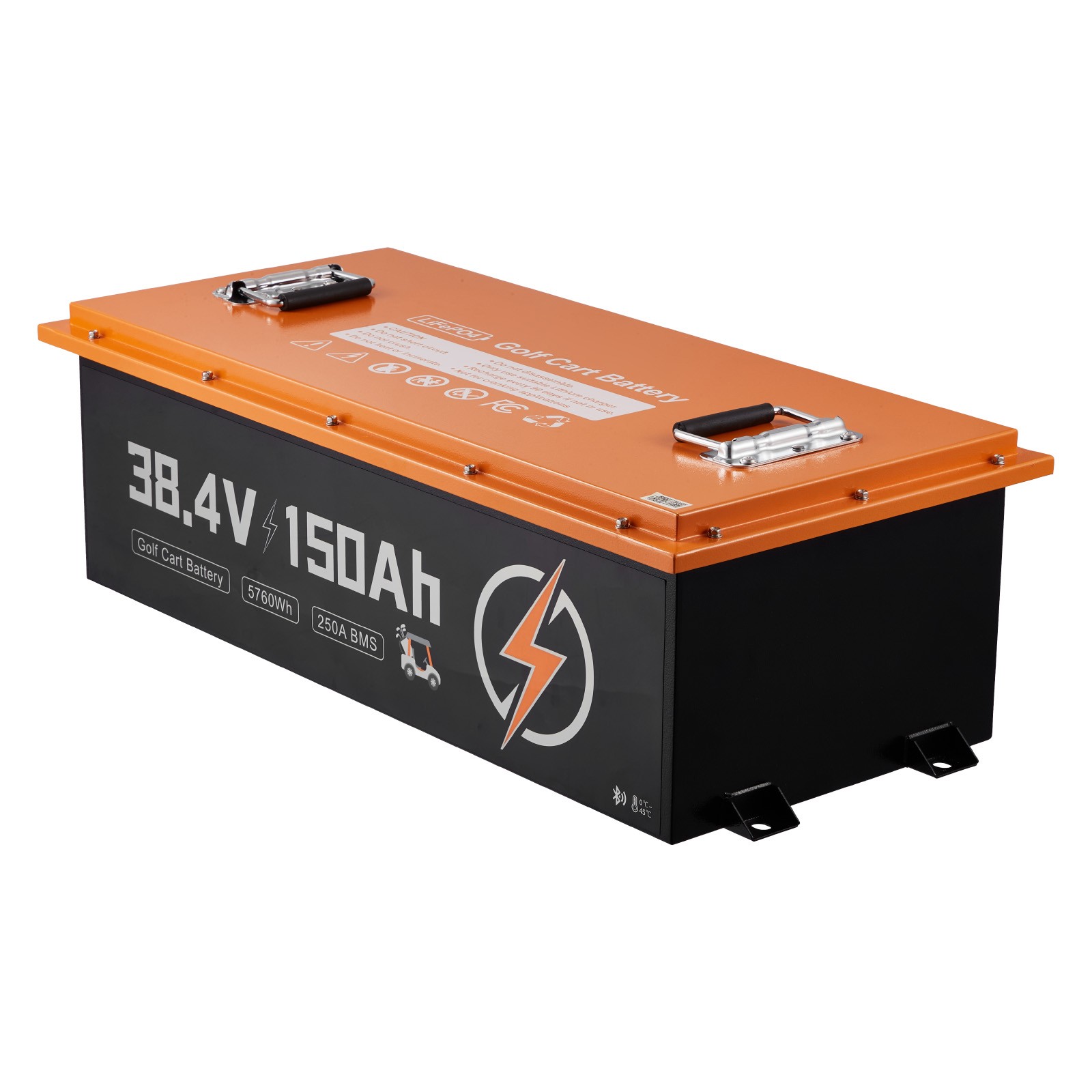 Uimoso 36V 150Ah Lithium Golf Cart Battery Kit Bluetooth 4000+ Cycle Metal Case