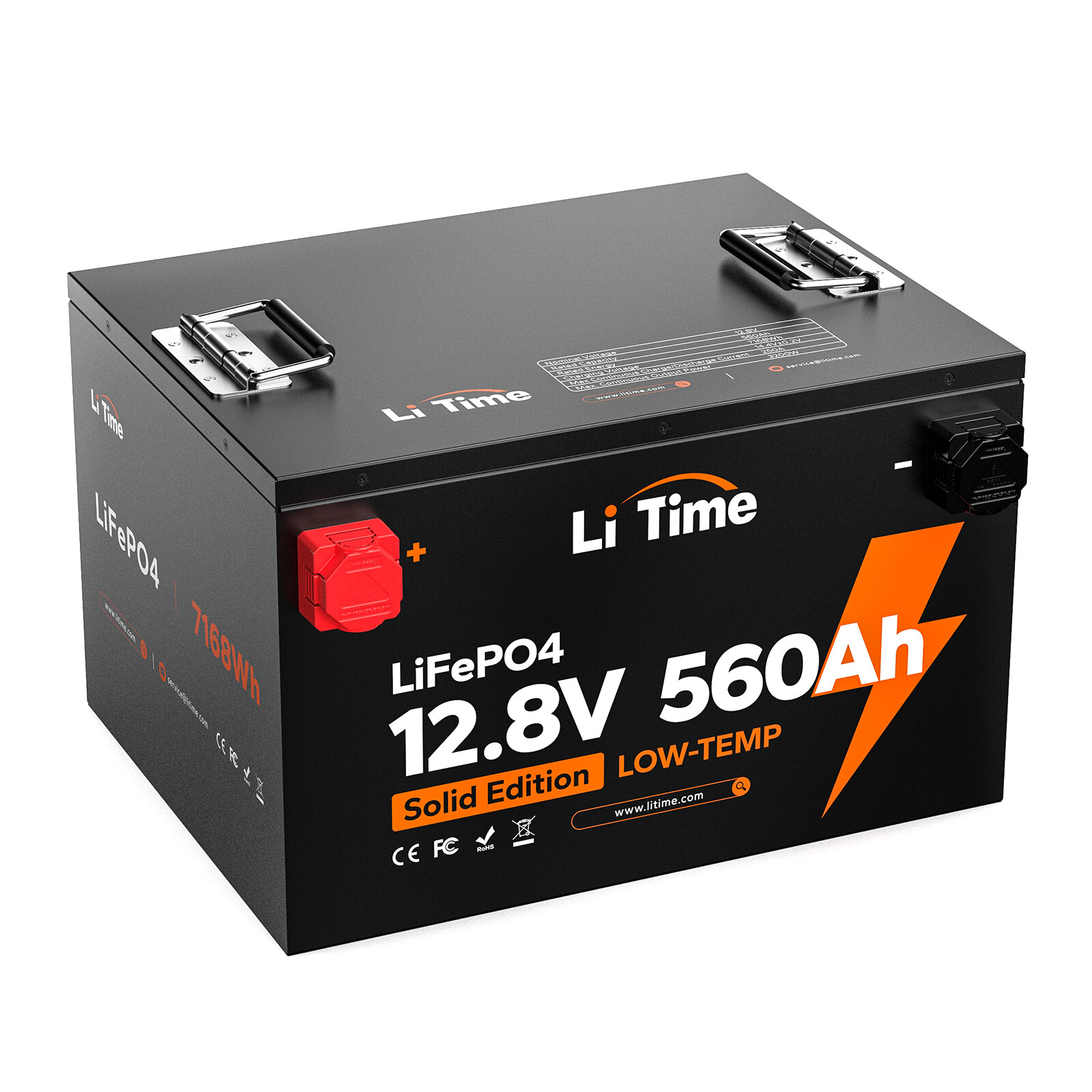 LiTime 12V 560Ah 7168Wh LiFePO4 Lithium Battery For Solar Off-grid-Refurbished