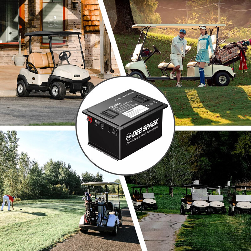 48V 105Ah Battery LiFePO4 Lithium Golf Cart 200A BMS 15000+Cycles +Monit+Charger