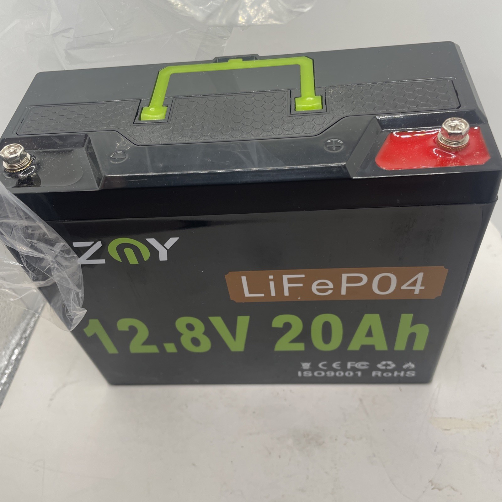 12.8V 20Ah LiFePO4 Lithium Battery Deep Cycle Rechargeable New Open Box,unused