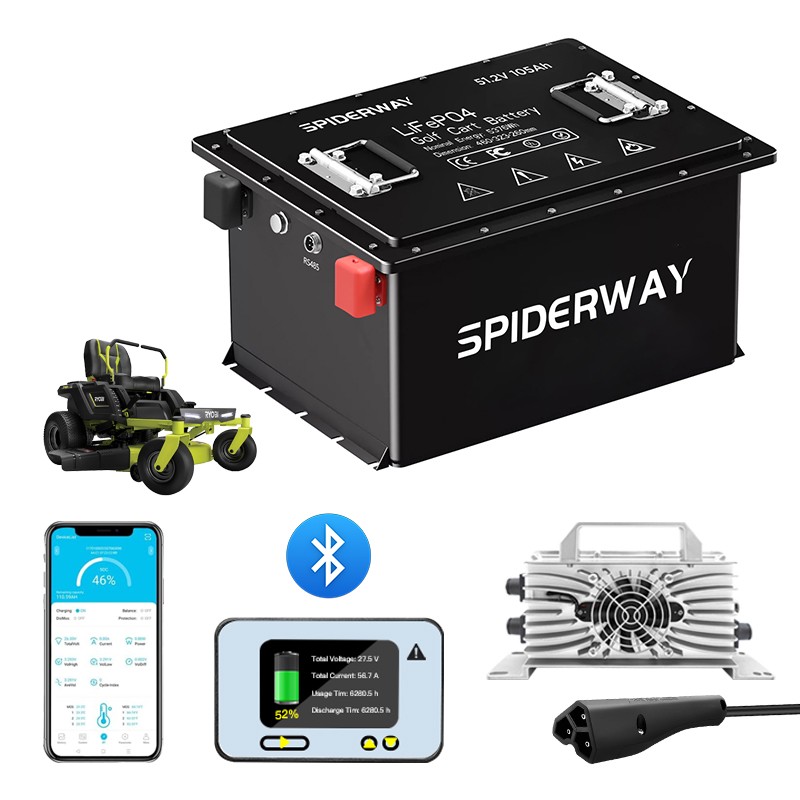 48V 105Ah RYOBI Electric Lawn Mower-Replacement Lithium Battery Kit W/25A Charge