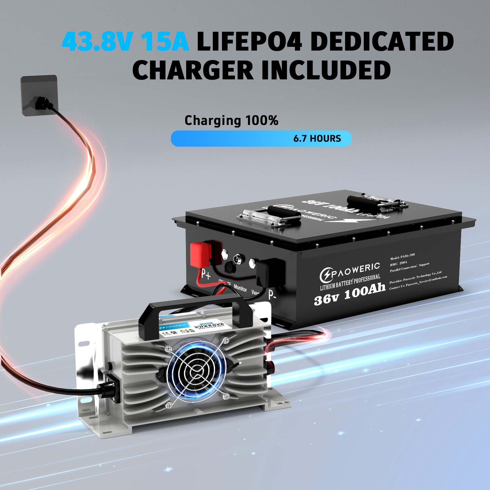 36V 100AH Golf Cart Lithium Battery Bluetooth Deep Cycle BMS Trolling Motor RV