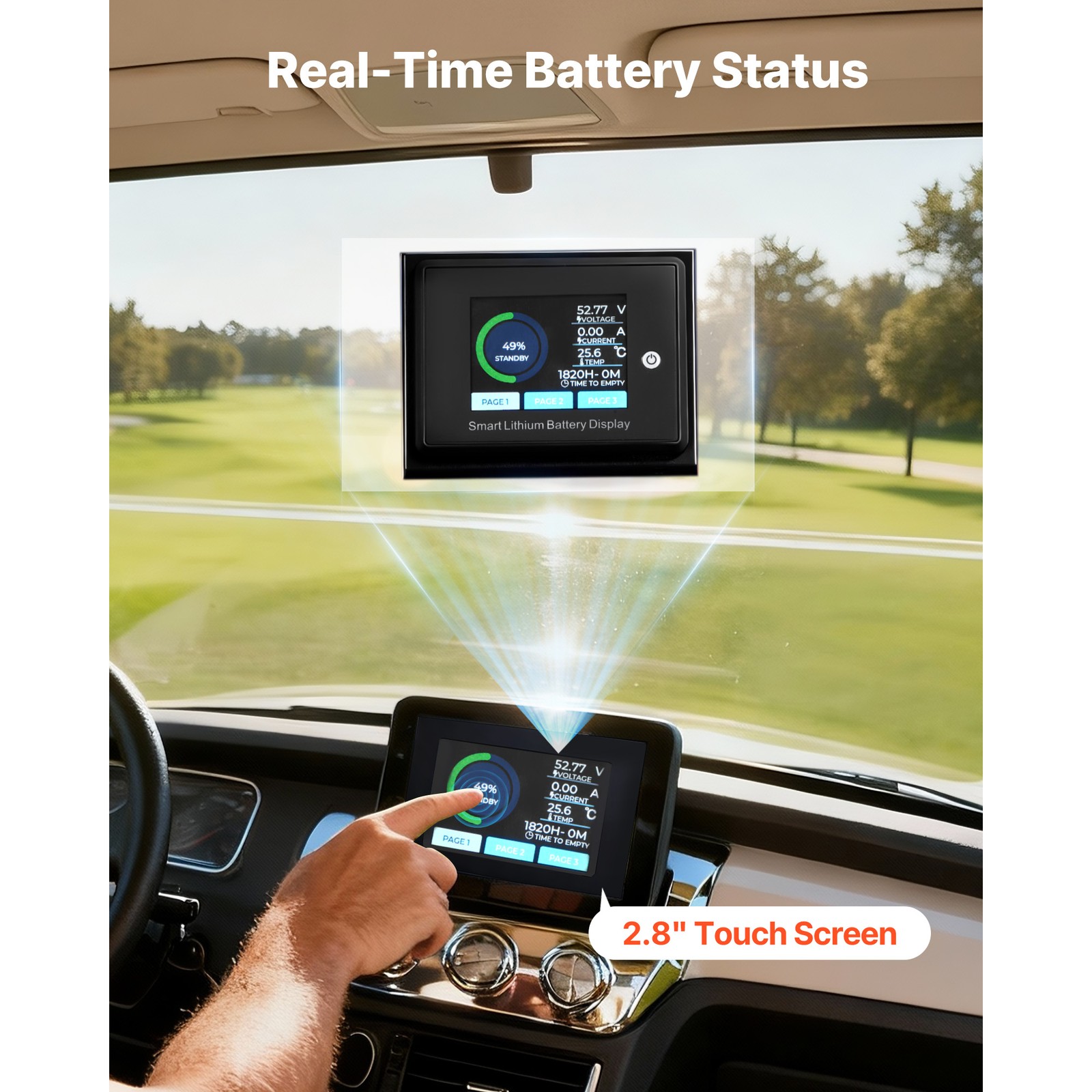 Uimoso 48V 51.2V 150AH Lithium Battery with Charger & Bluetooth Control