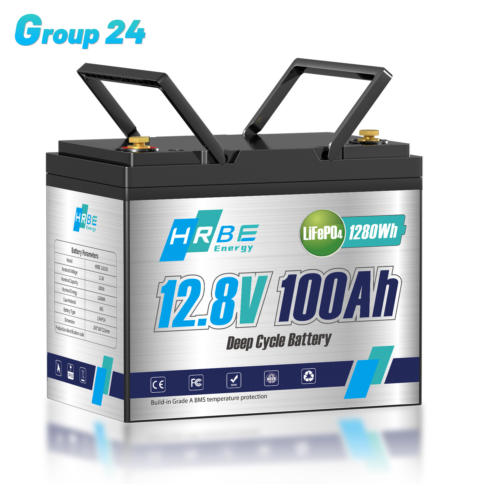 Mini LiFePO4 Lithium Battery 12V 100Ah Deep Cycle for Solar Off-grid lot 5Years