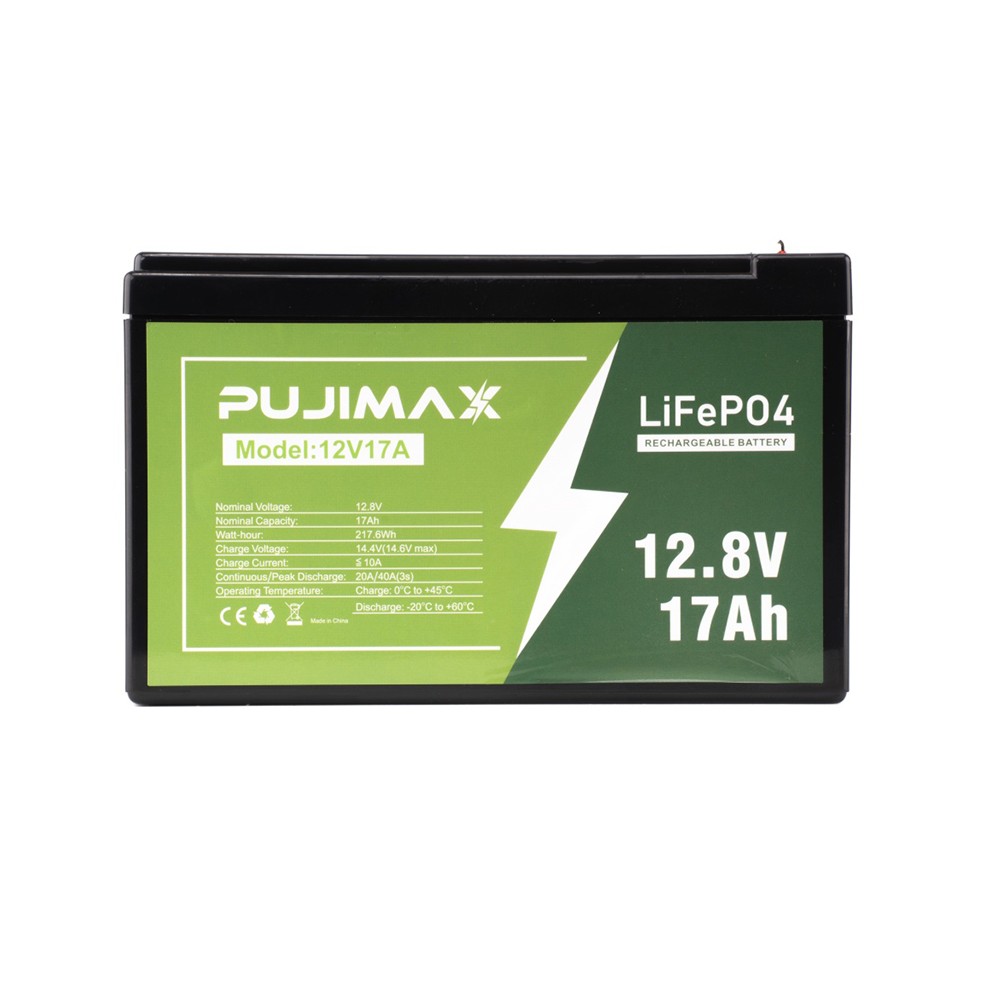 17Ah 12V Rechargeable LiFePO4 Lithium Battery Built-in BMS 4000+ Deep Cycles