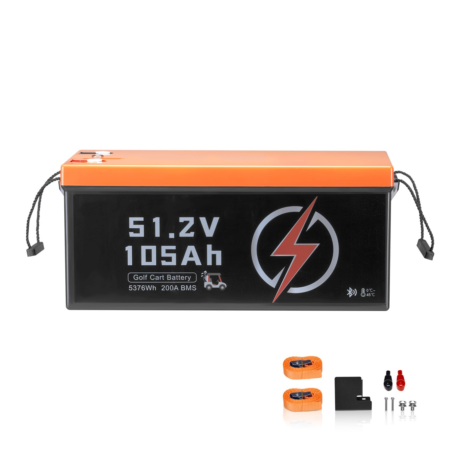 Uimoso 48V 105Ah Golf Cart Lithium Battery with LCD Monitor and 4000+ Cycles