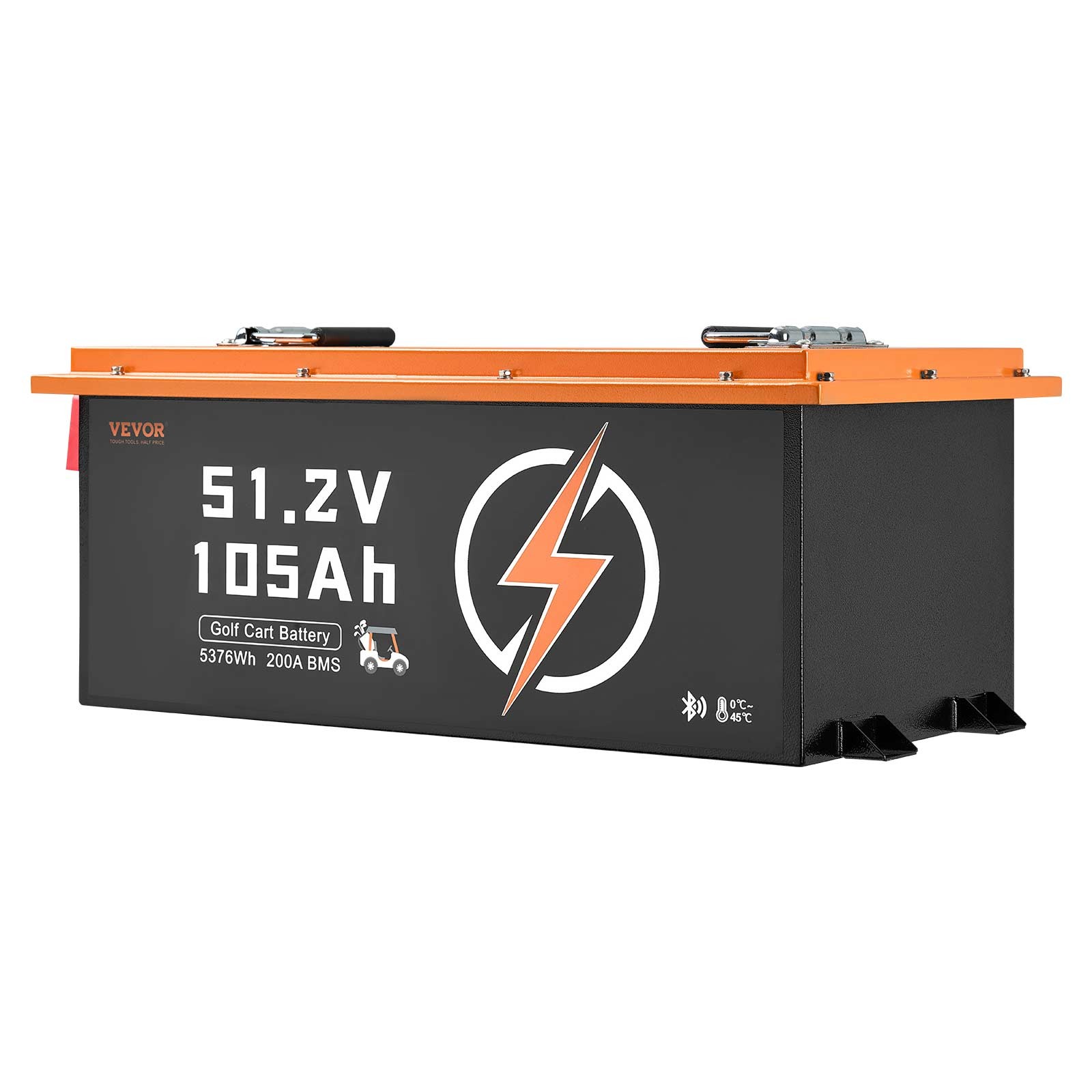VEVOR 48V 105Ah Golf Cart Lithium Battery with 20A Charger and Touch Monitor