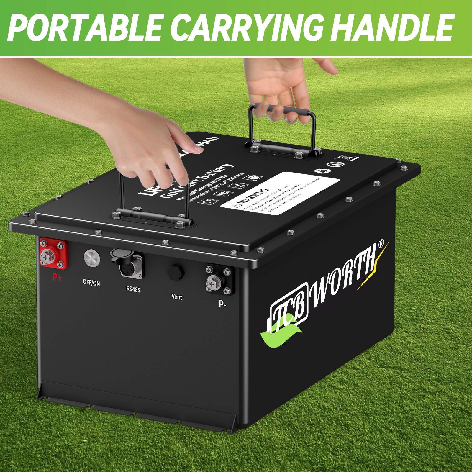 36V 105Ah Lithium Golf Cart Battery with 20A Charger Golf Cart Trolling Motor RV