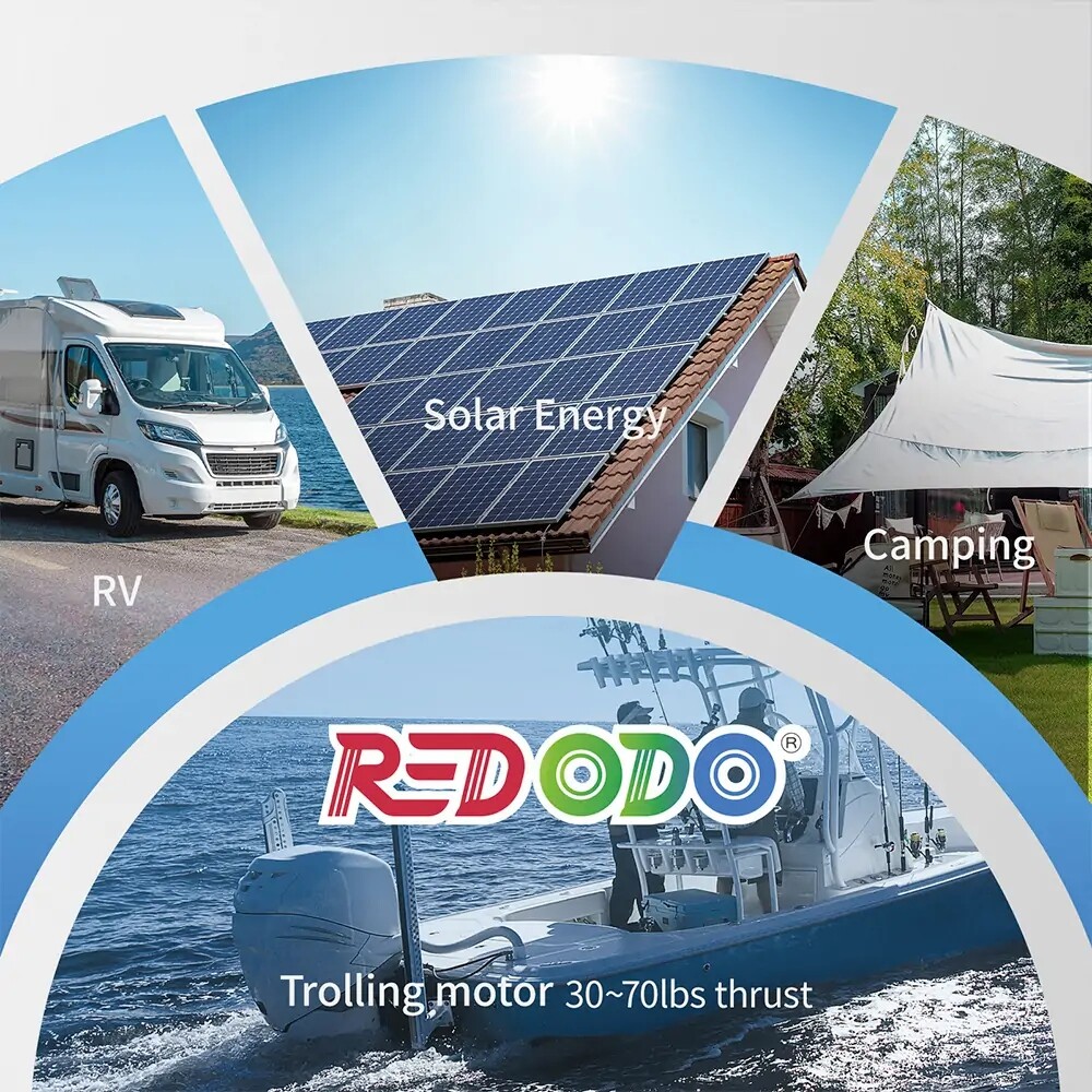 Redodo 12V 24V 36V 100Ah Lithium Battery Low Temp Cut-off for Trolling Motor RV
