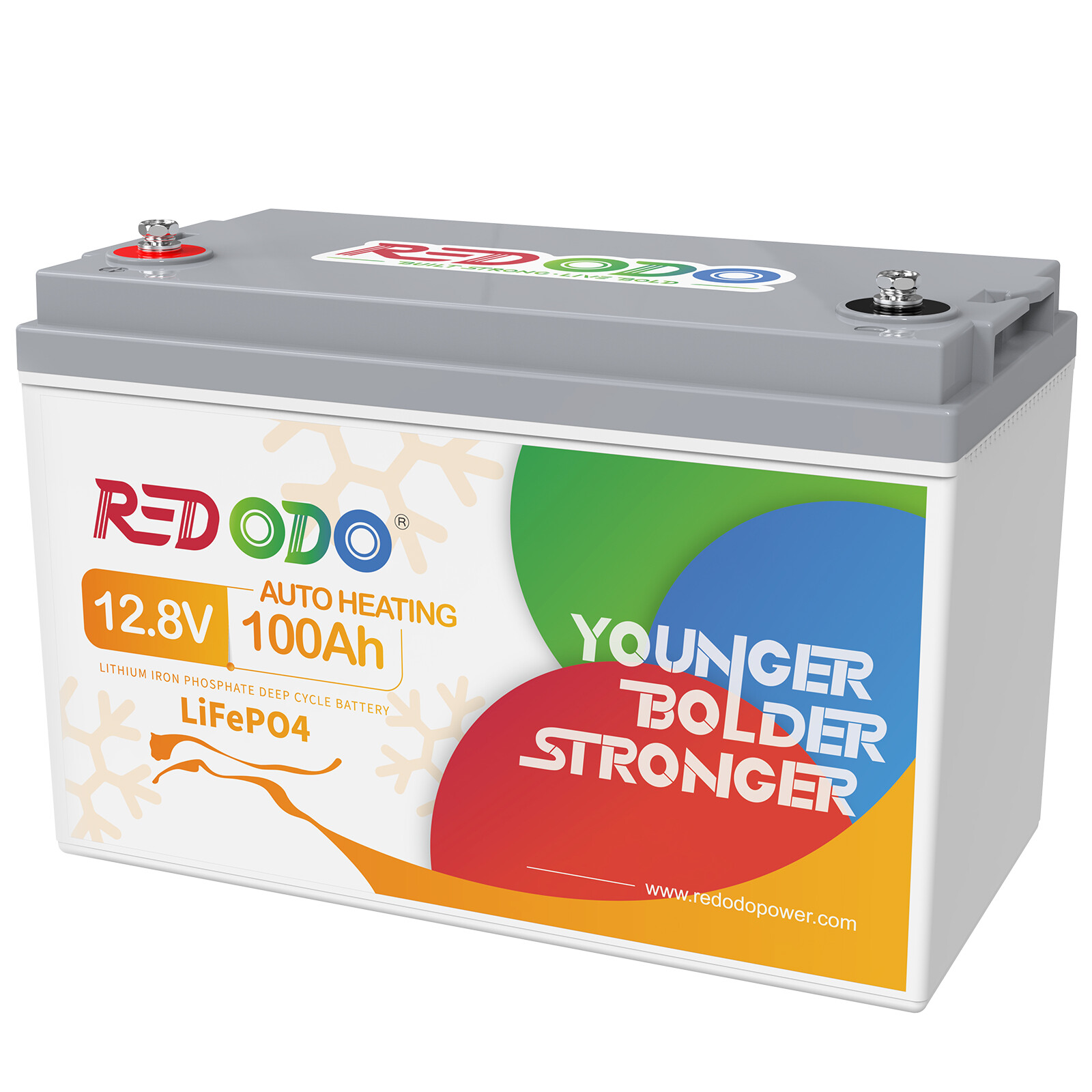 Redodo 12V 100Ah Self-Heating Lithium Battery for Low Temperature Charging
