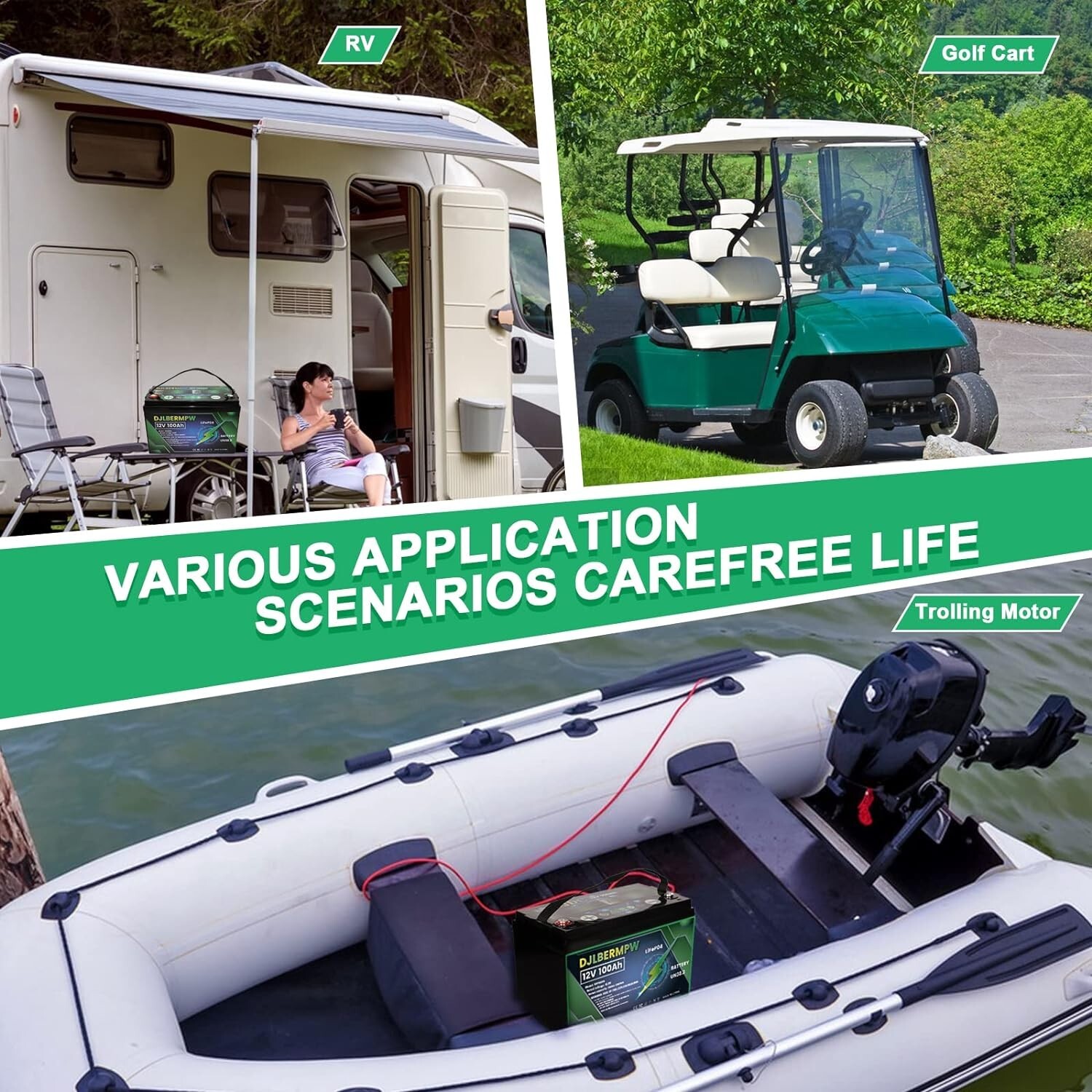48V 100Ah Lithium Golf Cart Battery LiFePO4 Deep Cycle 4 Group 12V 100Ah
