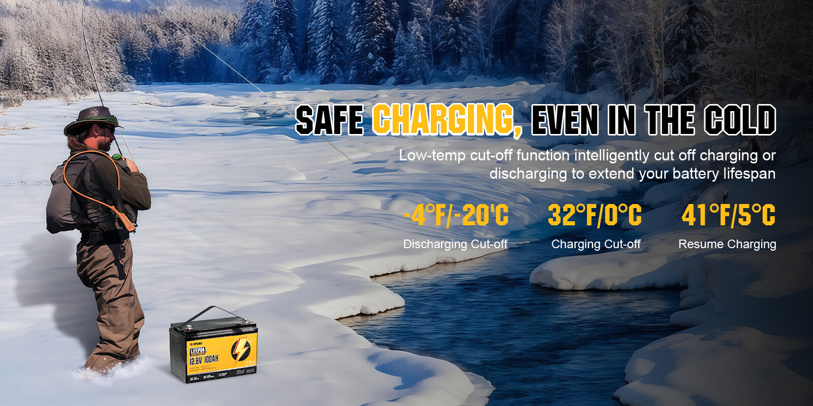 12V 100Ah 200Ah LiFePO4 Lithium Battery BMS Deep Cycle for RV Marine Off-grid