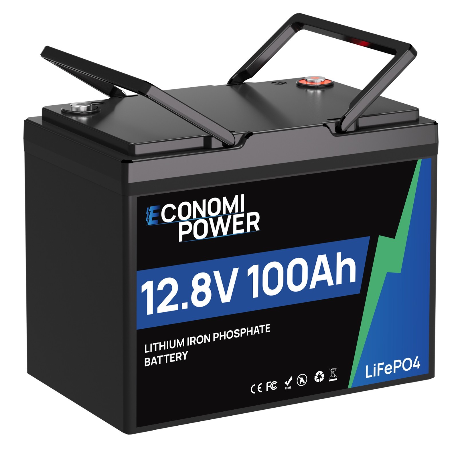 12V 24V 36V 48V 100Ah LiFePO4 Lithium Battery 100A BMS, Solar Golf Cart Off-Grid