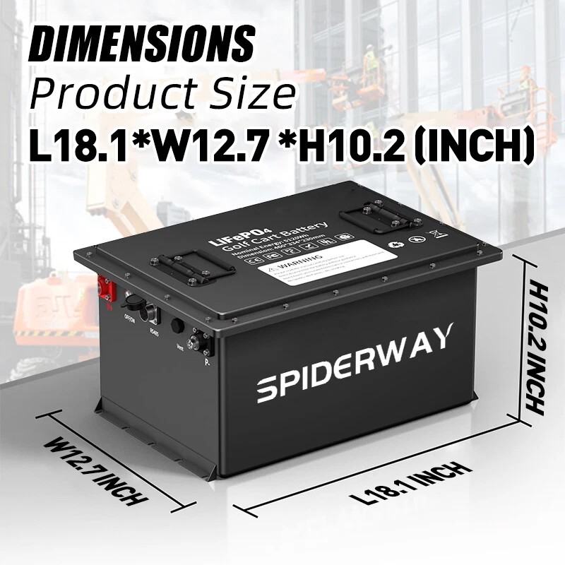 Golf Cart LiFePO4 Lithium Battery 48V 105Ah for Yamaha G29 Drive W/ 25A Charger