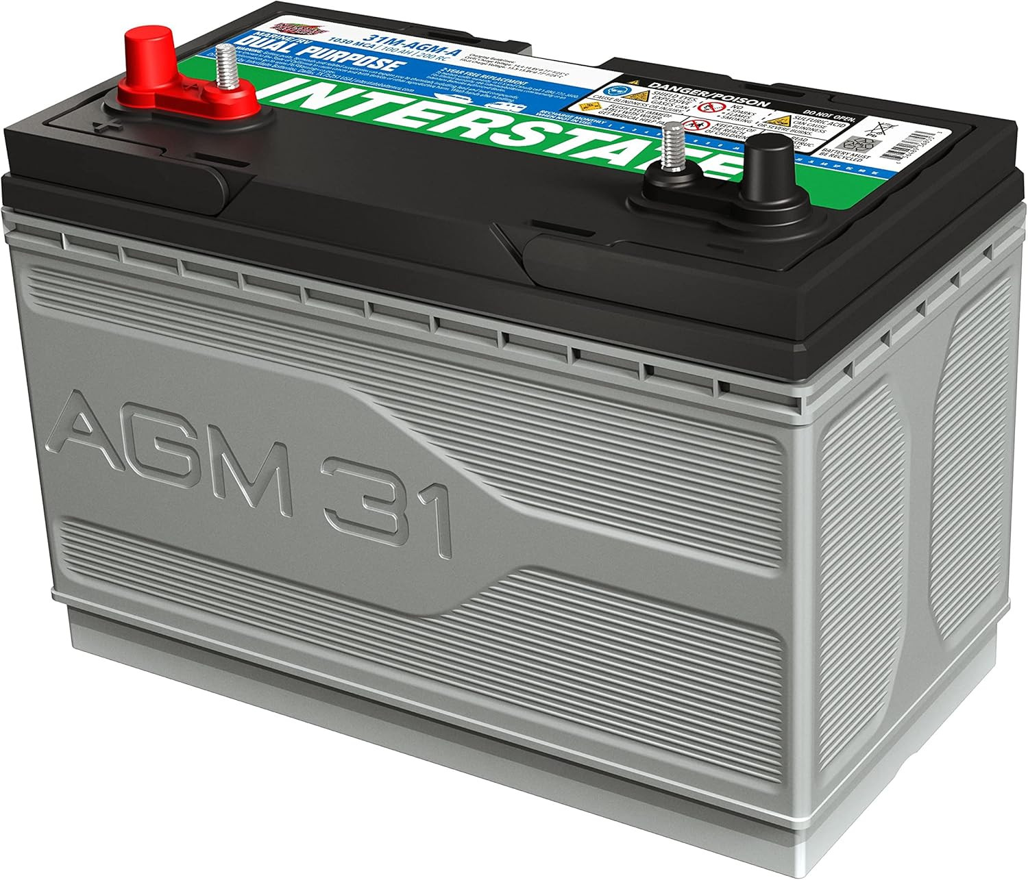 Marine/Rv Battery 12V 100Ah 825CCA Dual Purpose Power Pure Lead AGM RV & Marine
