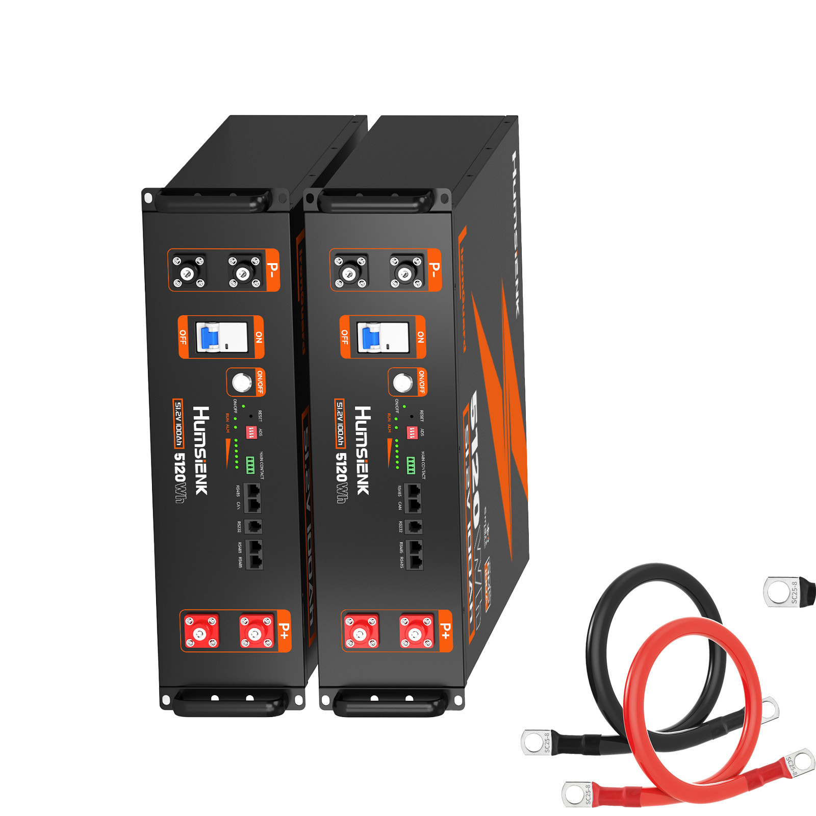 Humsienk 48V 100Ah LiFePO4 Battery 5.12kWh 3U Server Rack BYD Solar System Lot