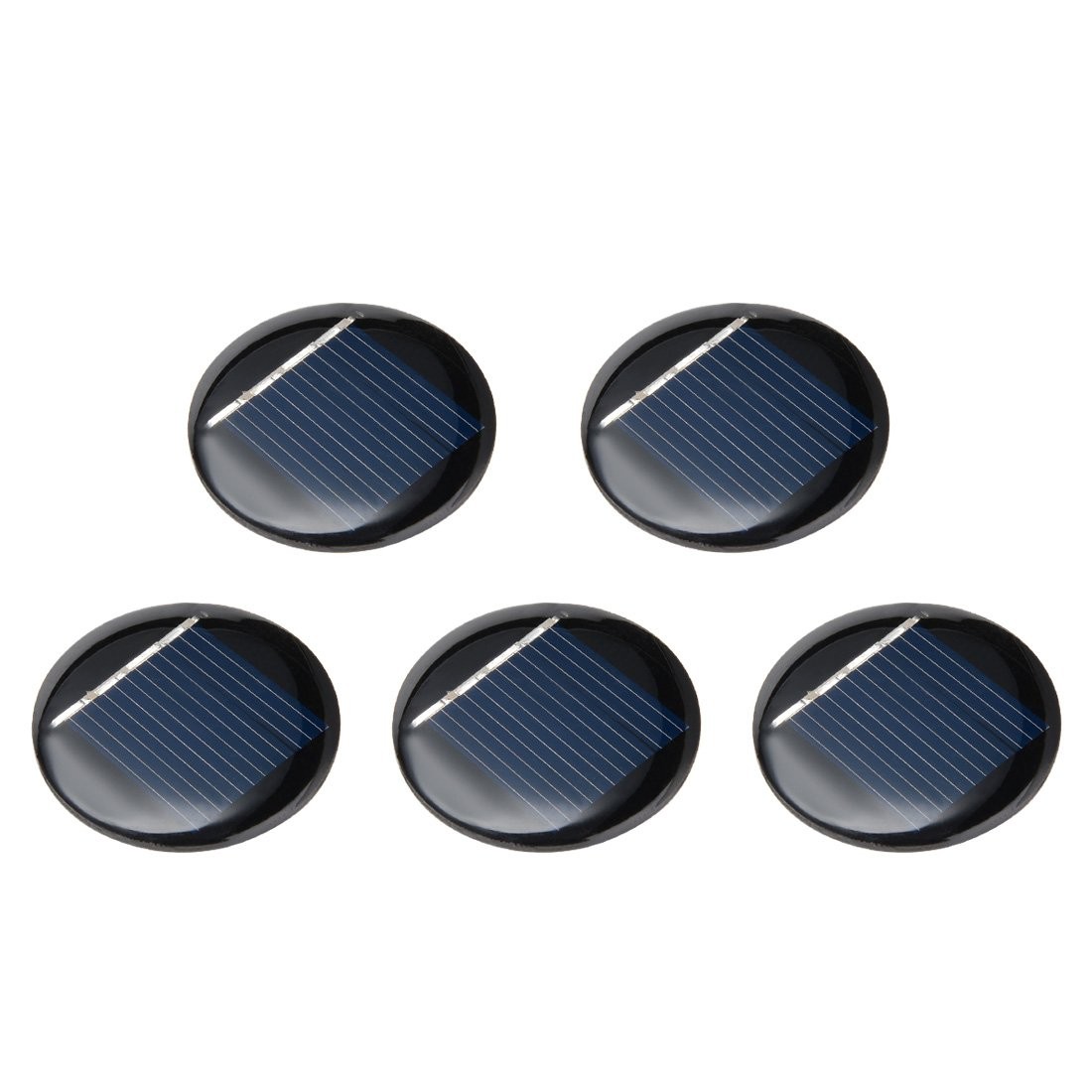 uxcell 5Pcs 2V 40mA Poly Mini Round Solar Cell Panel Module DIY for