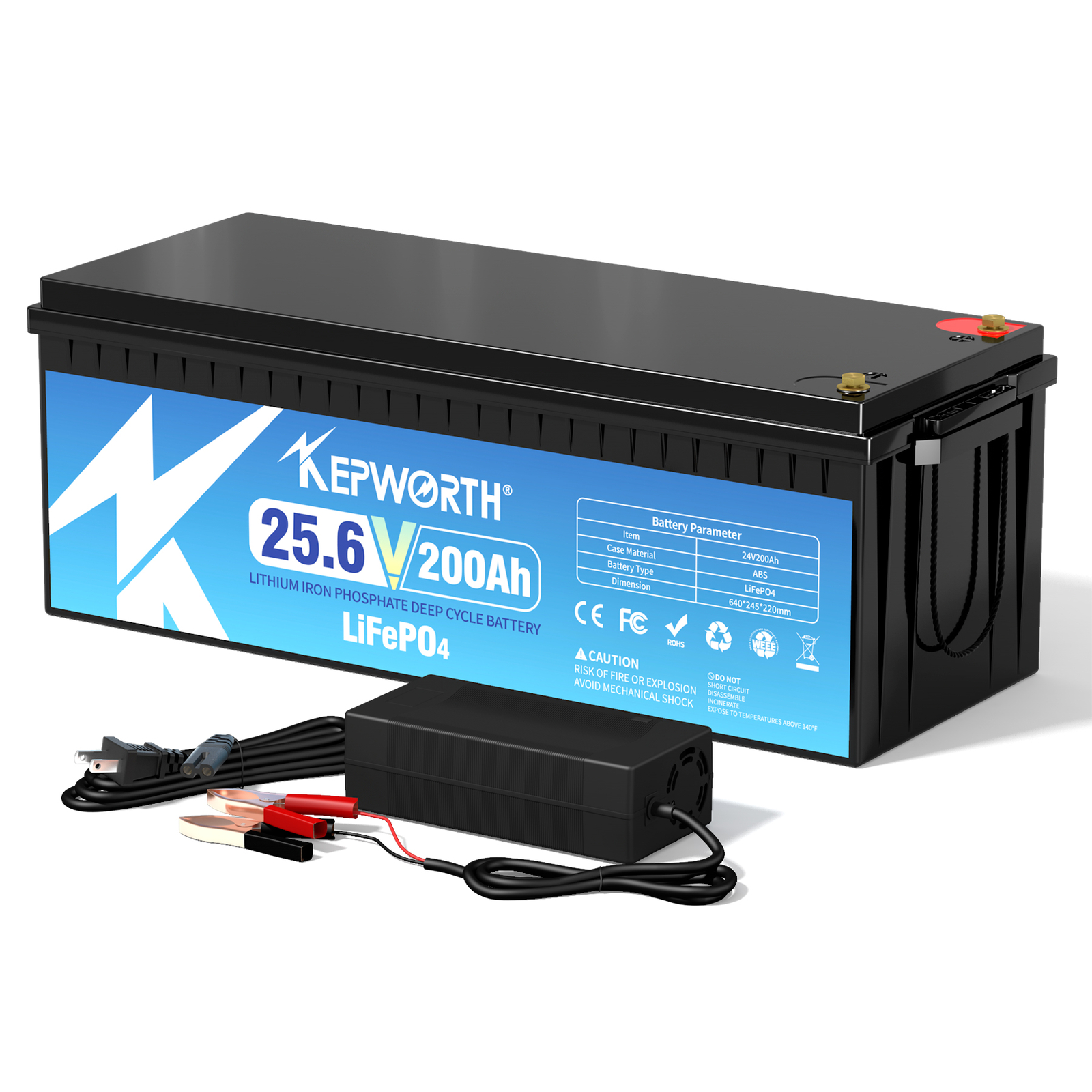 LiFePO4 24V 200Ah Lithium Battery 5.12Kw BMS Off Grid 20000+ Deep Cycle RV Solar