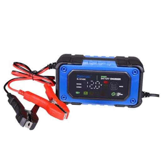 12V 7Amp Battery Smart Charger Maintainer for Car, Truck, Motorcycle, Lawn