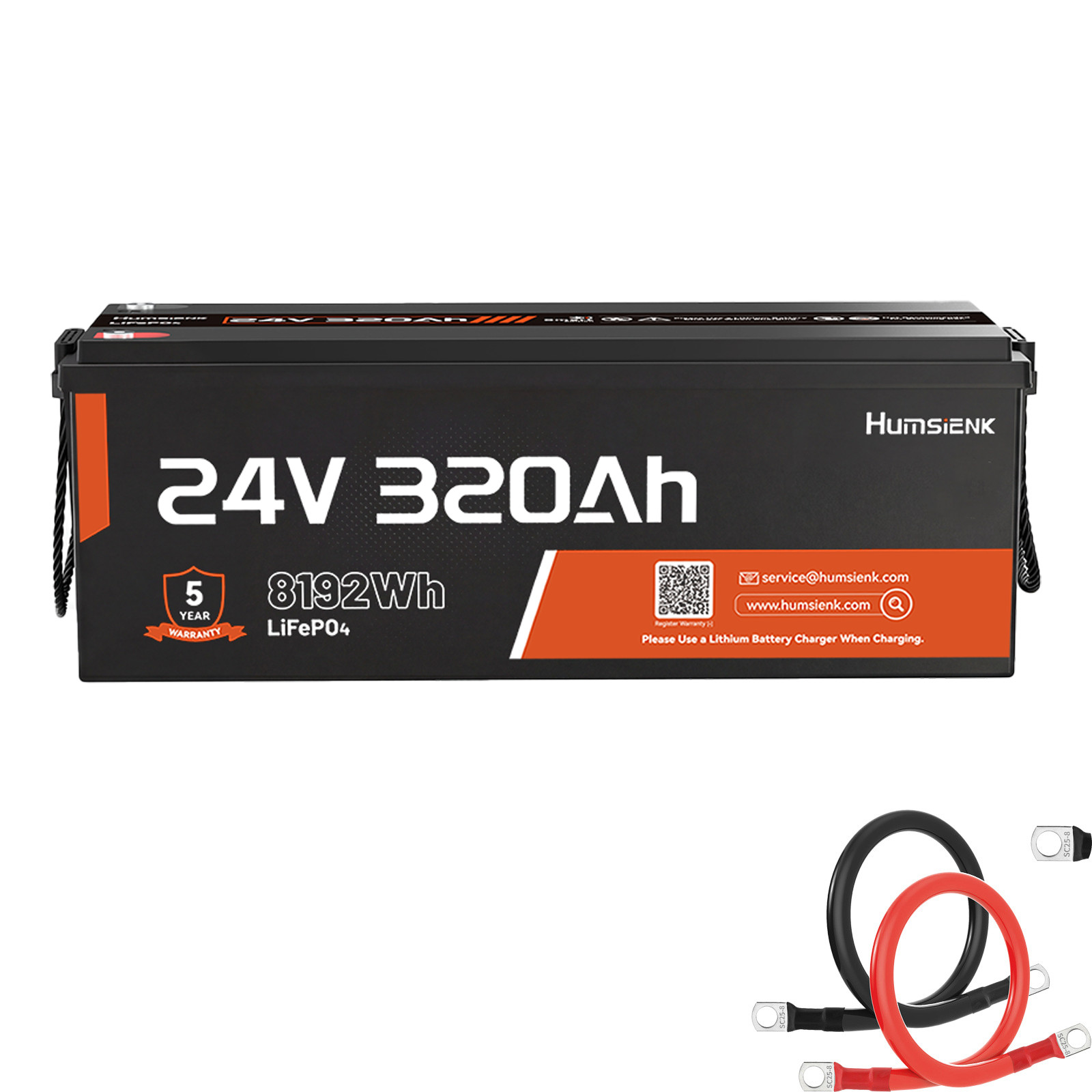 12V/24V LiFePO4 Deep Cycle Battery, Multiple Capacity Smart BMS