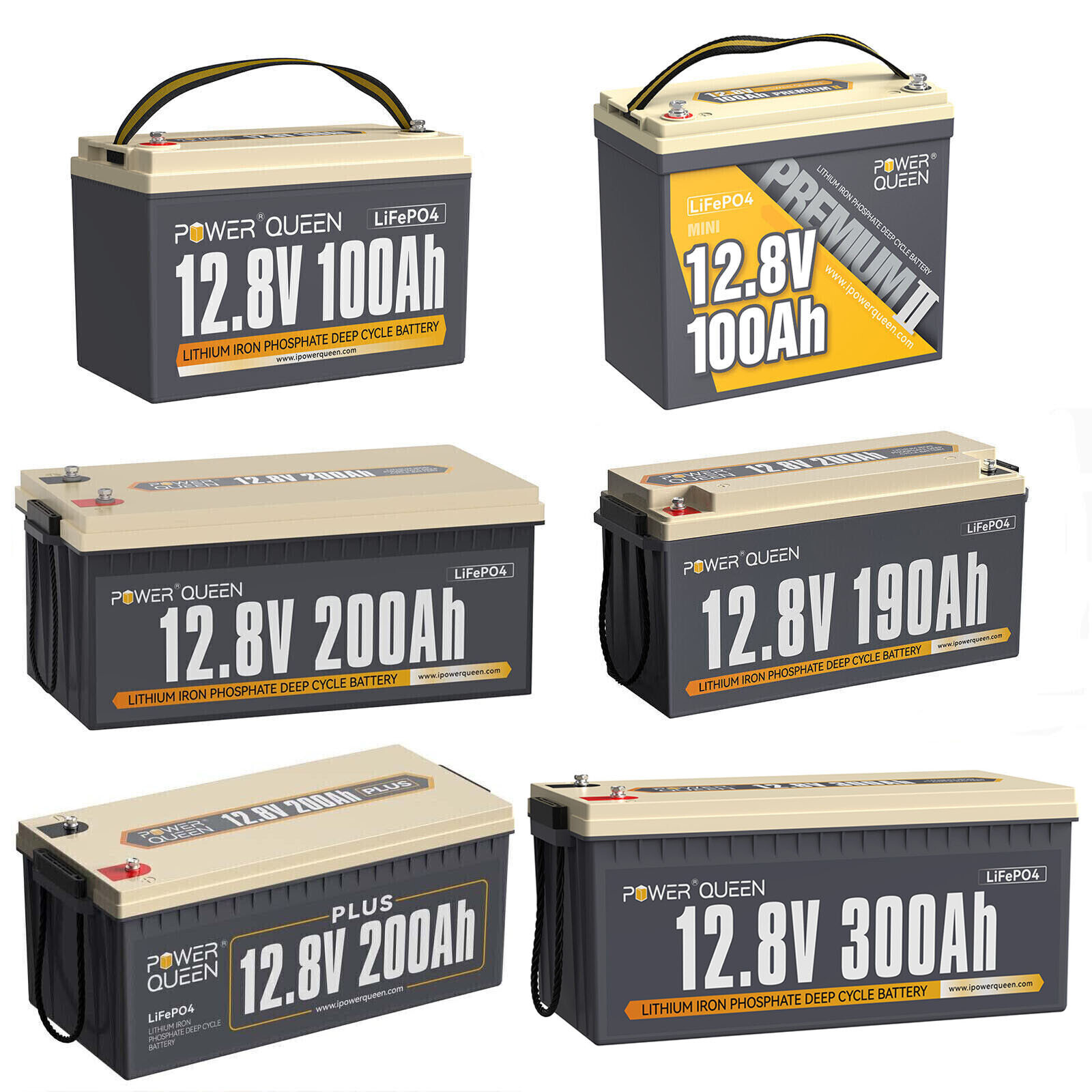 12V 100Ah 190Ah 200Ah 300Ah LiFePO4 Lithium Battery BMS for Solar RV Off-grid