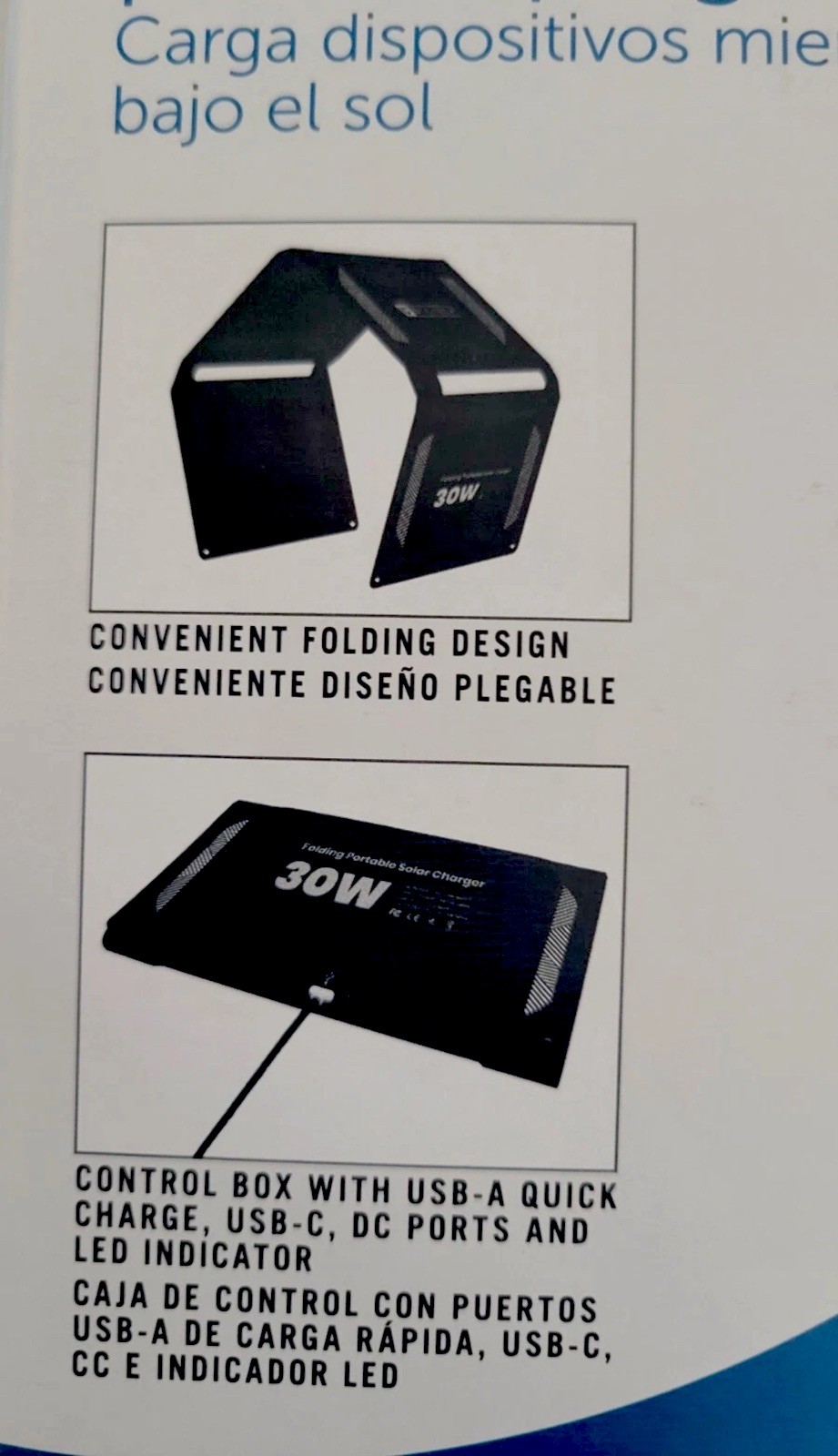 UTILITECH SOLAR PANNEL PORTABLE CHARGER 5437962 19.8VOLTS NEW