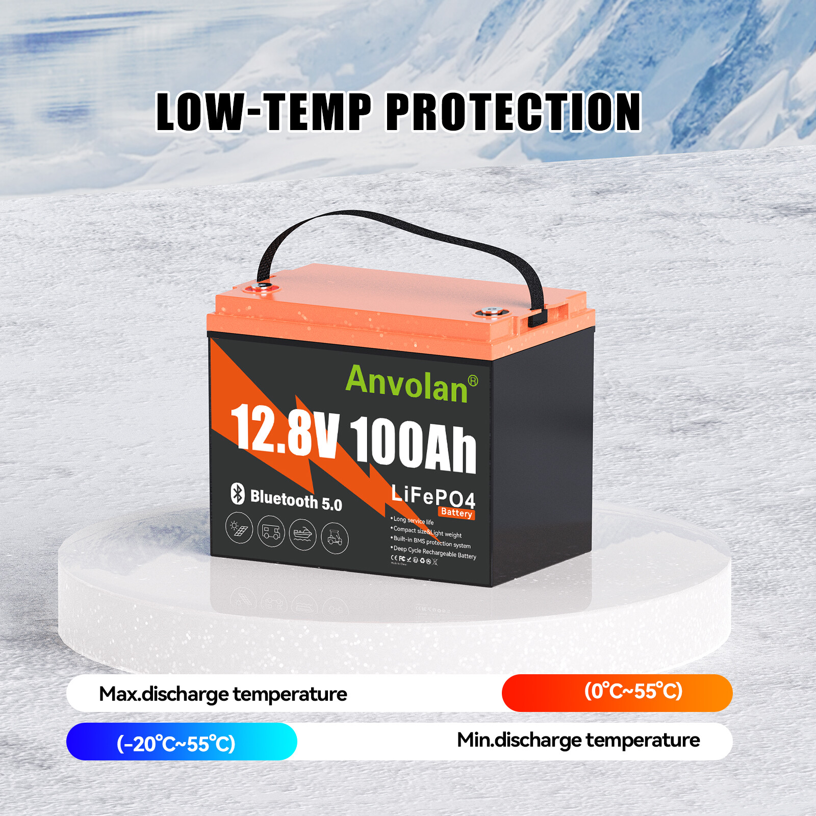 2X 12Volt 100AH Lithium Battery LiFePO4 W/Bluetooth BMS Deep Cycle for Marine RV