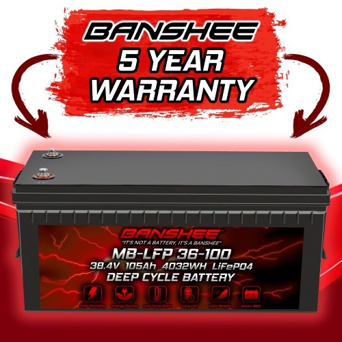 36V 100AH Metal Case Lifepo4 Lithium Golf Cart Battery with 36V Charger BMS
