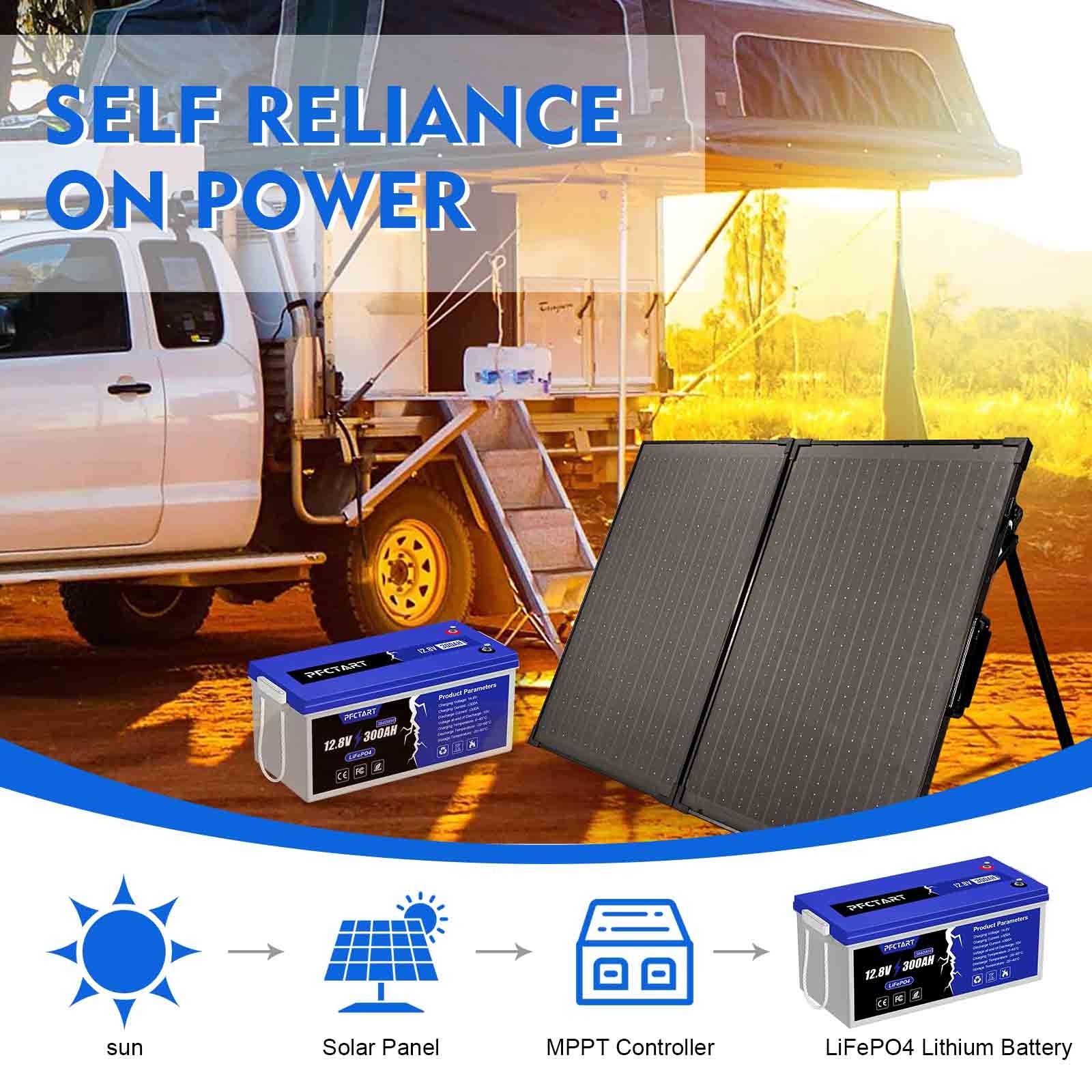 300Ah 200Ah 100Ah 12Volt Lithium LiFePO4 Battery 4500+Deep Cycle Built-in BMS