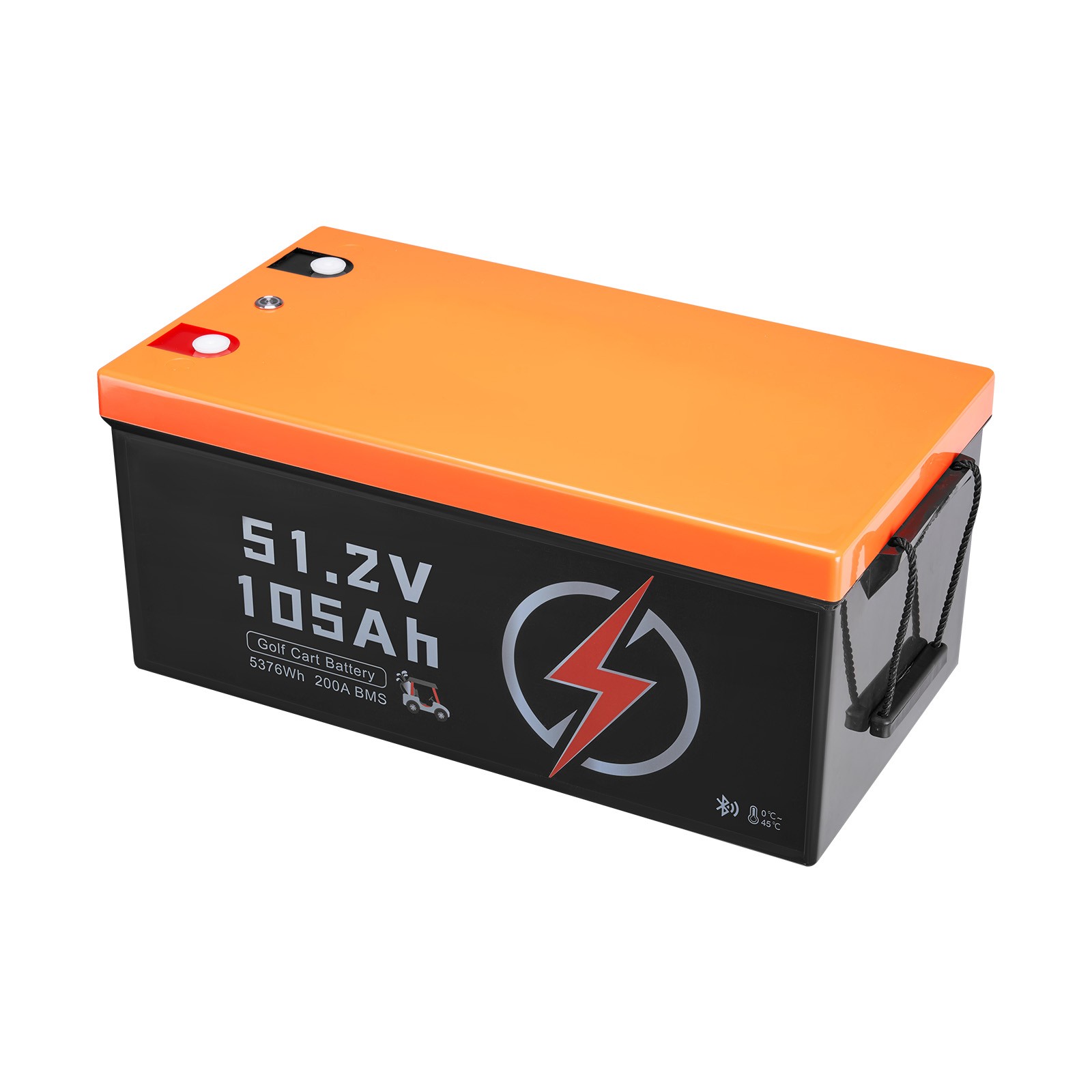 Uimoso 48V 105Ah Golf Cart Lithium Battery with LCD Monitor and 4000+ Cycles
