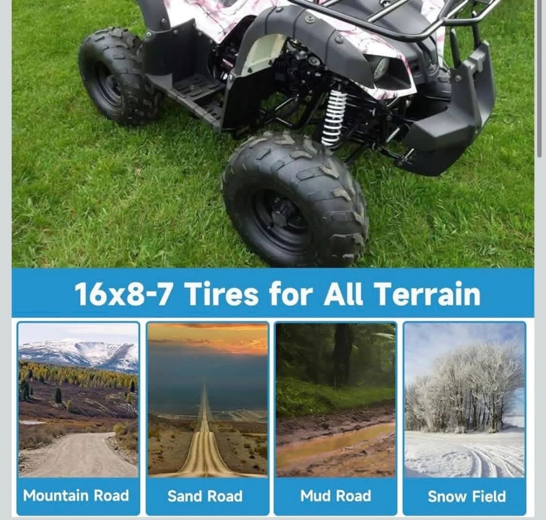 16×8-7 ATV Tire Tubeless All-Terrain Replacement for Tao tao Coolster 110cc
