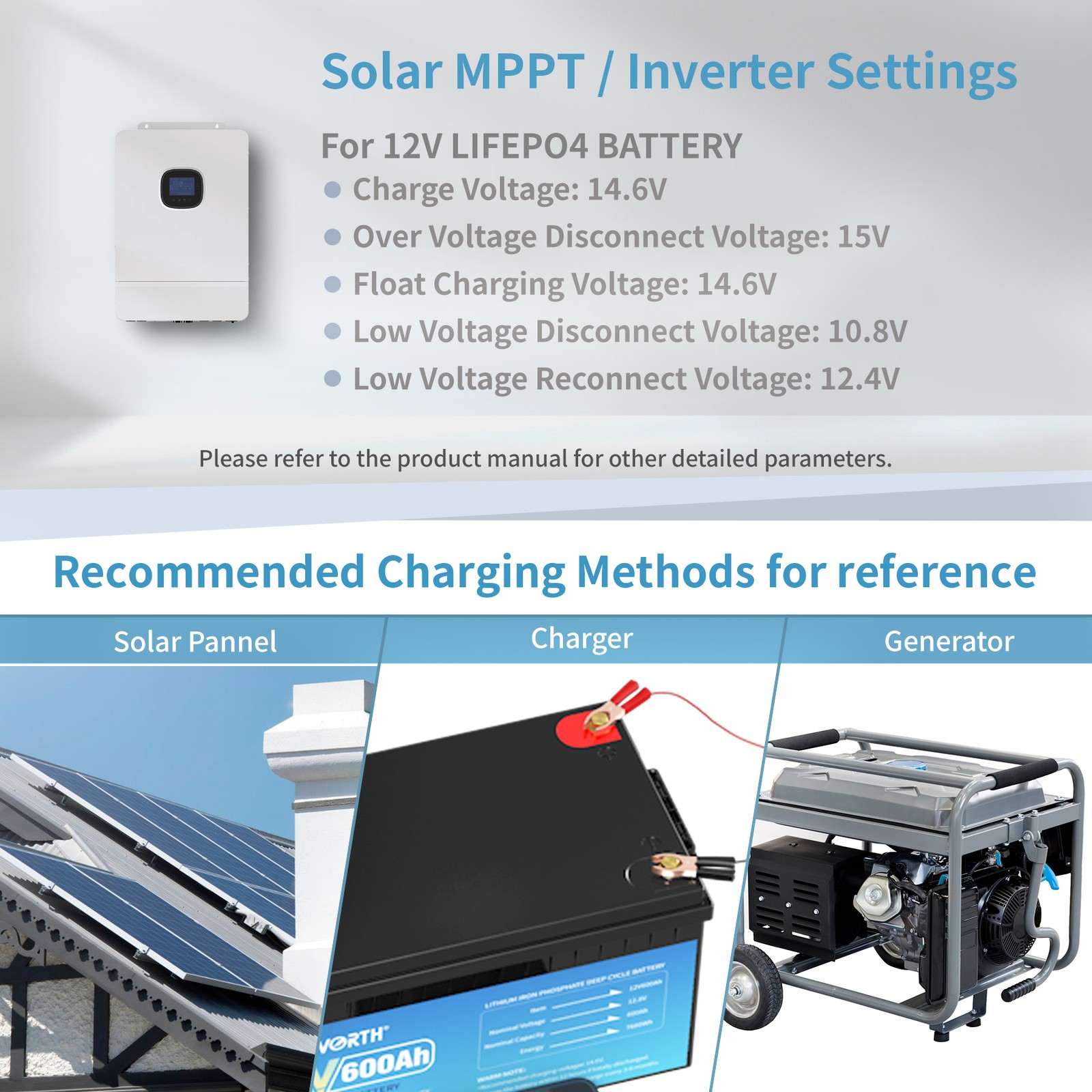 12V 600Ah LiFePO4 Lithium Battery 200A BMS 7680Wh RV Solar Marine Off-Grid Home