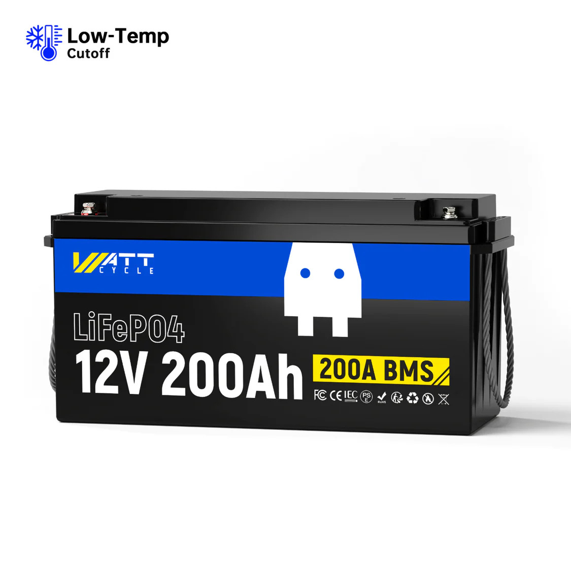 12V 200Ah Lifepo4 Lithium Battery Built-in BMS Deep Cycle for Marine RV Solar