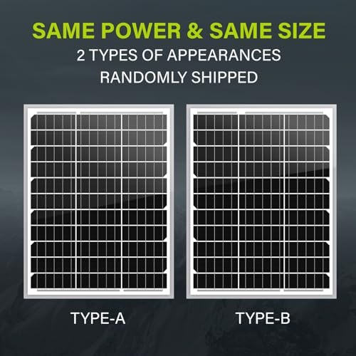 20W 12V Solar Panel Monocrystalline PV Module Designed for 12V Off 20W 1PCS