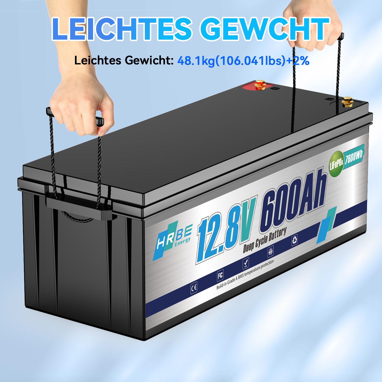 12V 600AH LiFePO4 Lithium Battery 200A BMS 15000+ cycles RV Solar Marine 7680Wh