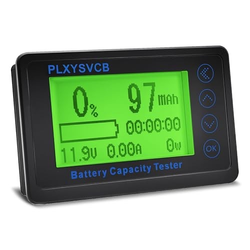 500A Battery Monitor with Shunt, LCD Backlight Screen RV Monitor, High and Low