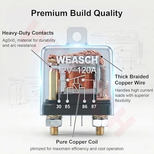 12V 120A Relay – 4-Pin SPST Automotive 12V 120A – 10 Pack