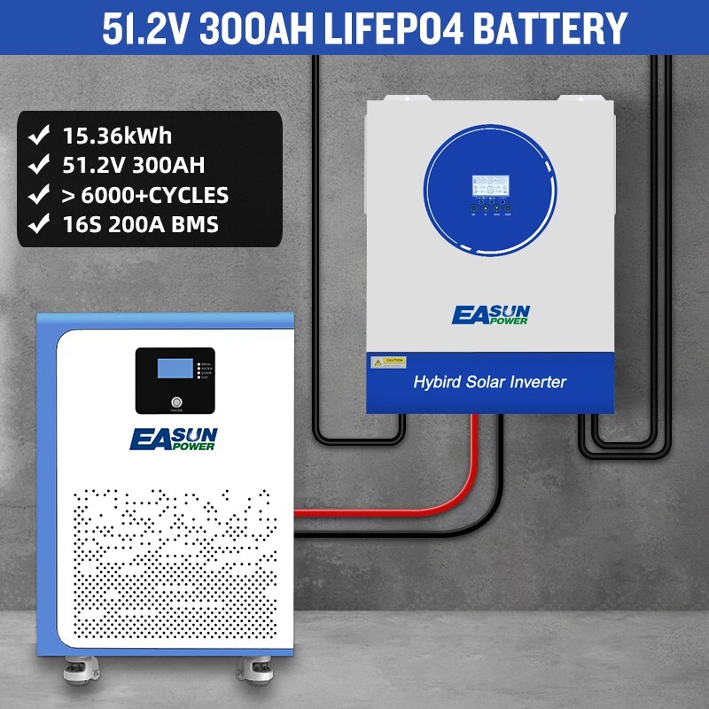 LiFePO4 Battery 51.2V 200Ah 10kW Solar Storage lithium Battery 48V Wall Mounted