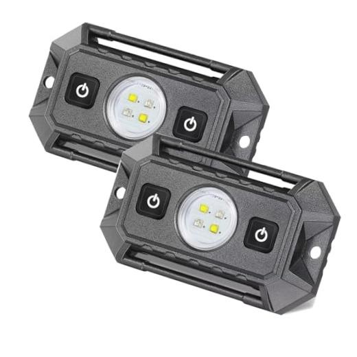 UTV Interior Dome Lights 12V Wired, Universal Roll Bar Green&white 2 Pack