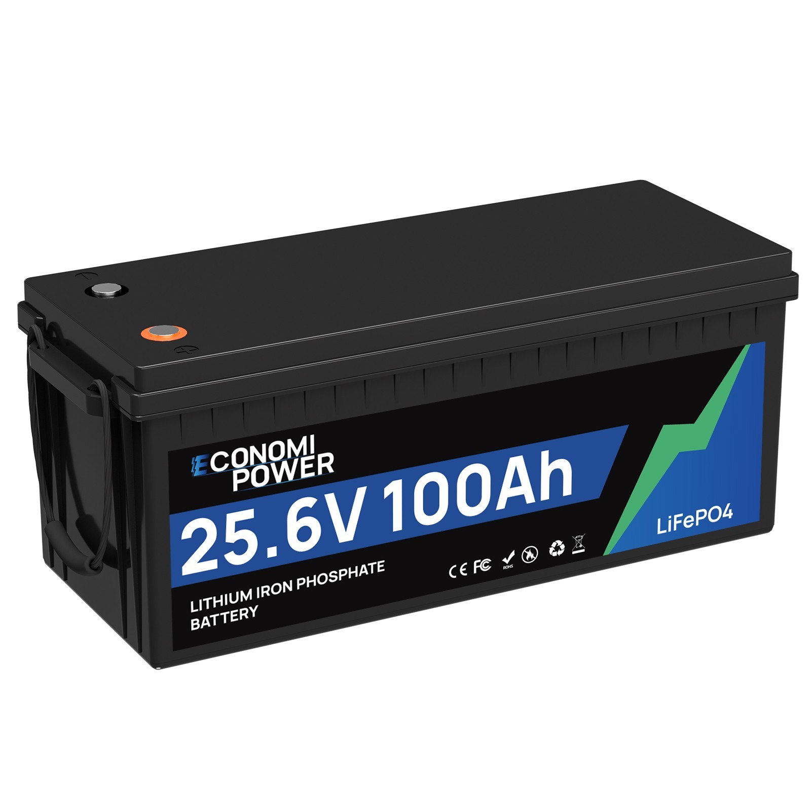 12V 24V 36V 48V 100Ah LiFePO4 Lithium Battery 100A BMS, Solar Golf Cart Off-Grid