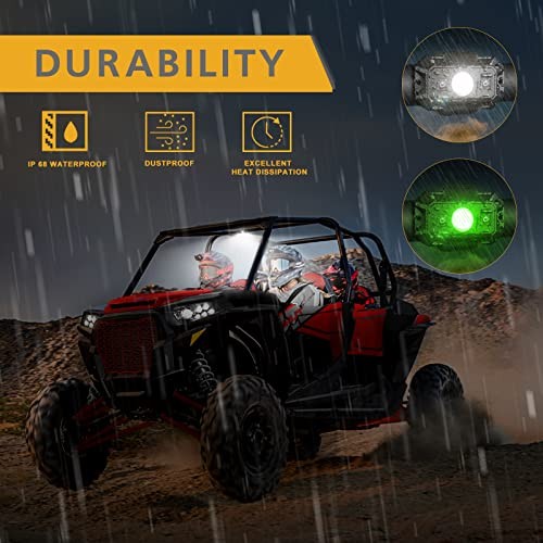 UTV Dome Light with Switch, Universal Roll Bar Mount LED Green and white
