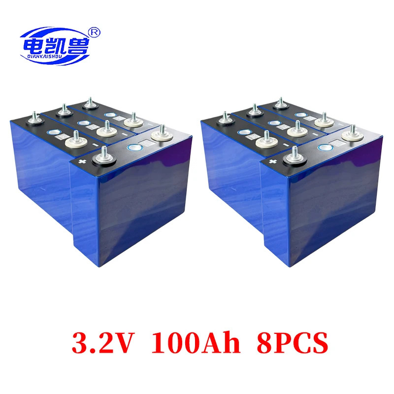 8PCS 105ah 3.2V 100ah lifepo4 battery Grade A RV car Electric tools outdoor sola