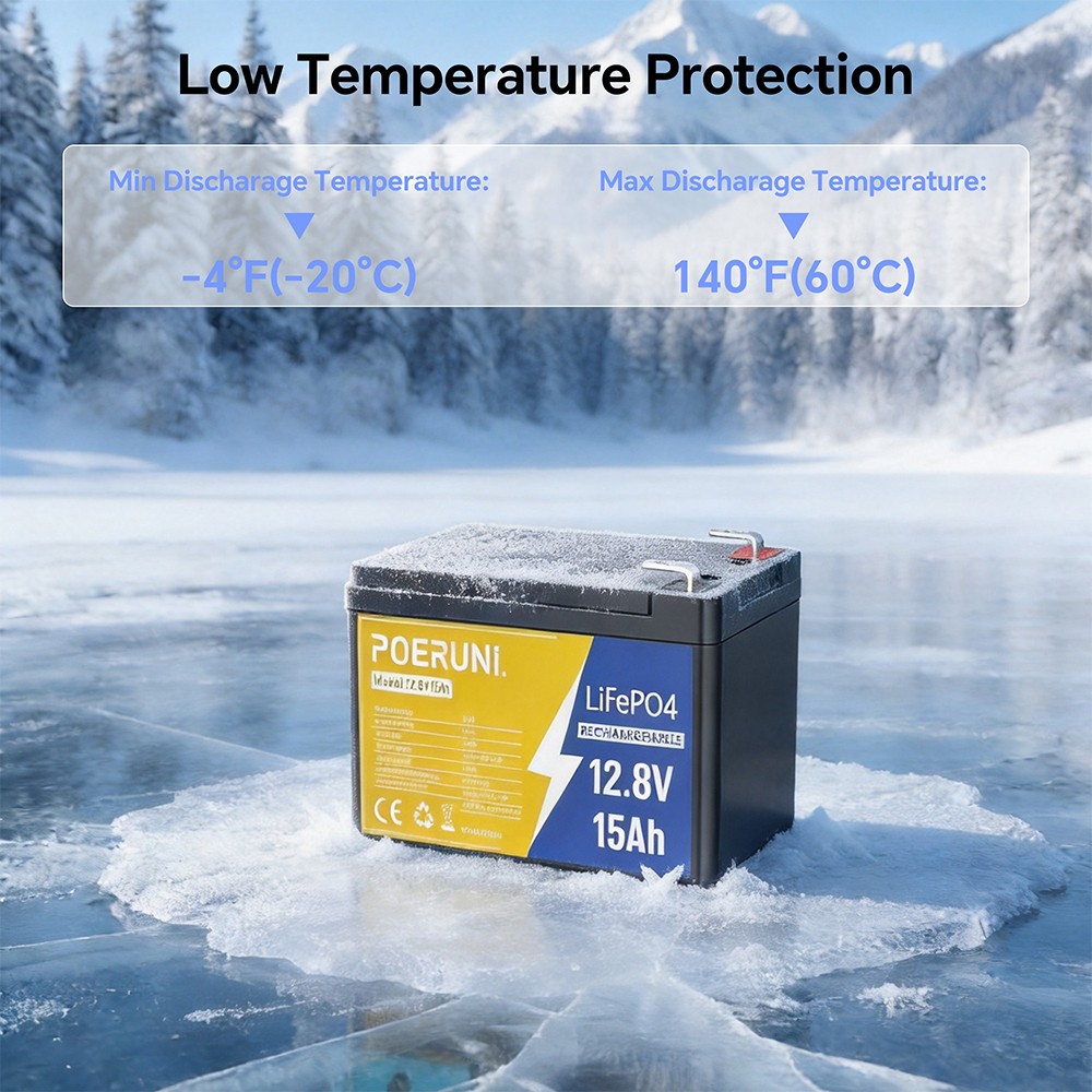 NEW 12V 15Ah LiFePO4 Lithium Battery Deep Cycle 192Wh Built-in BMS for Solar RV